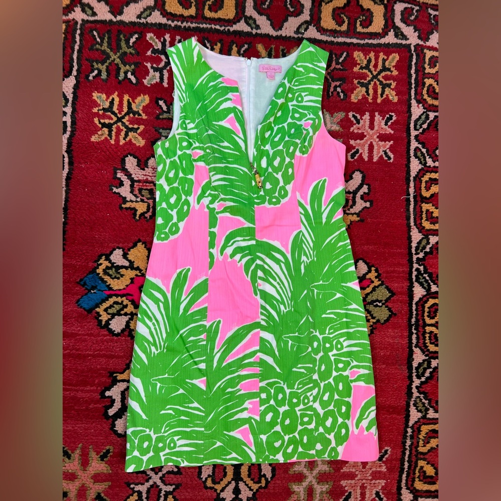 Lilly Pulitzer Pink and Green Mini Dress - Picture 3 of 3